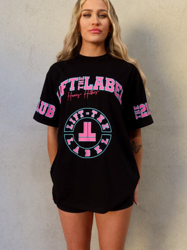 Prints Tee - Black / Pink / Teal