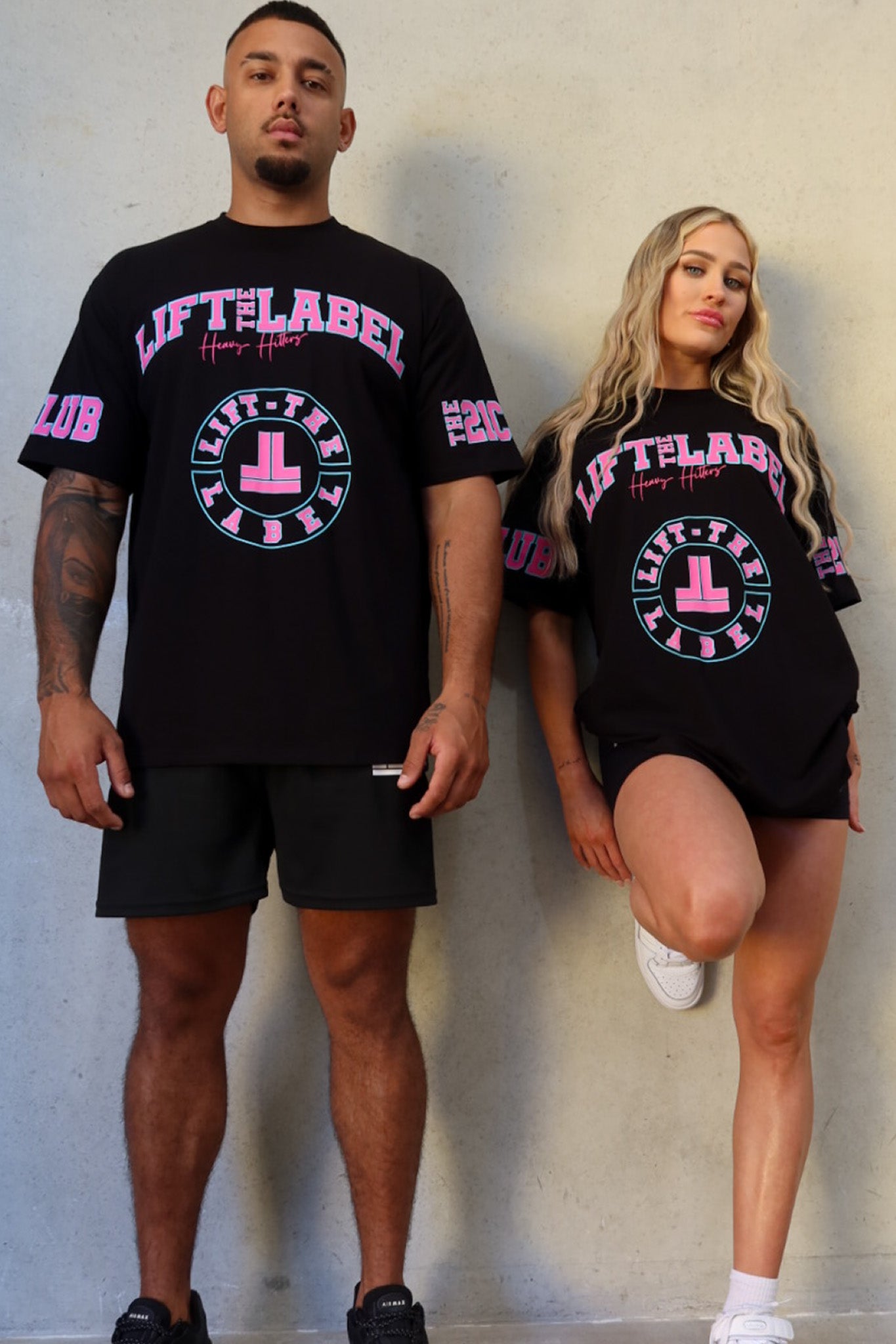 Prints Tee - Black / Pink / Teal