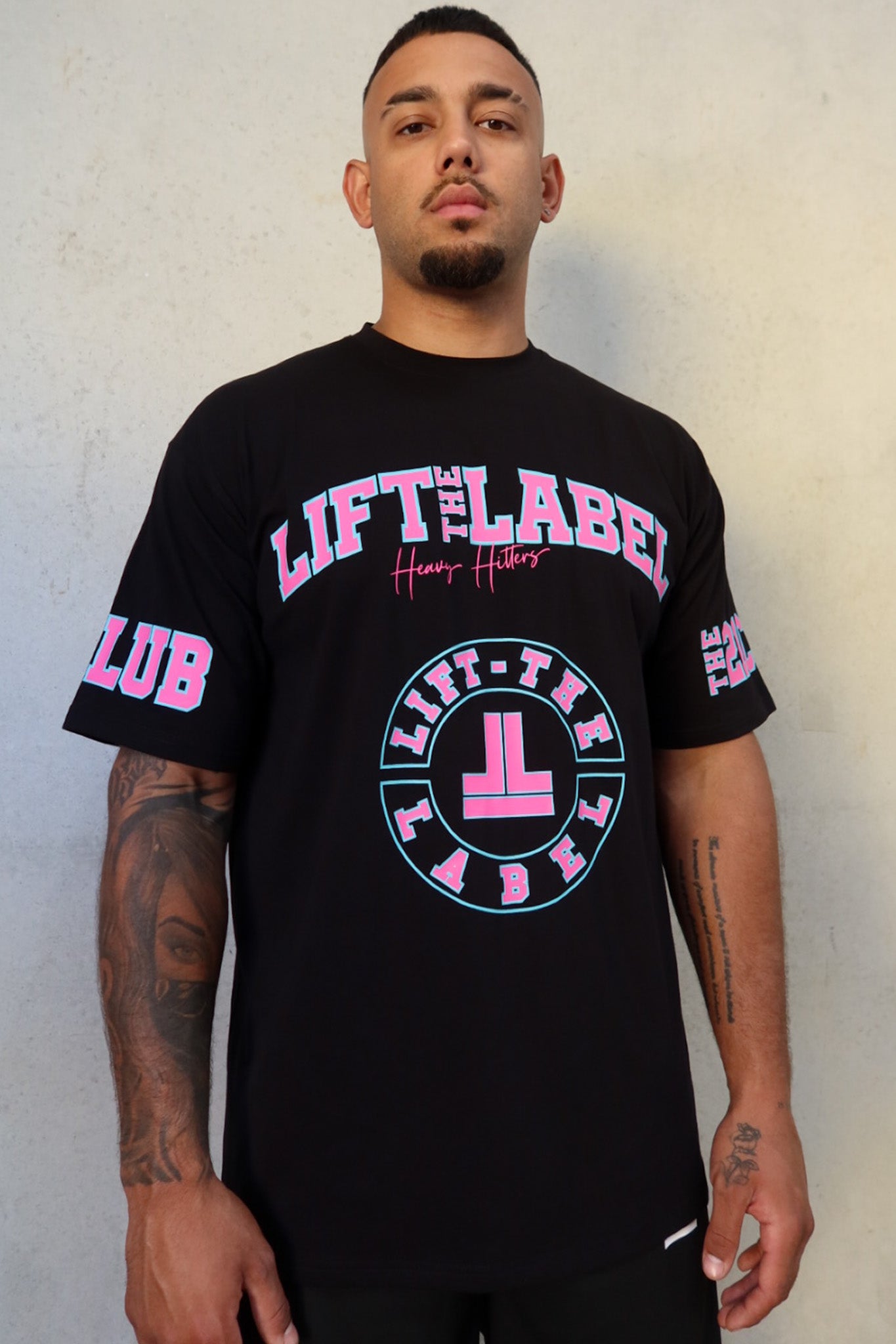 Prints Tee - Black / Pink / Teal