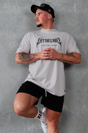 METAL LOGO - Pale Grey / Black