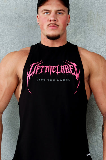 Metal Tank - Black / Pink