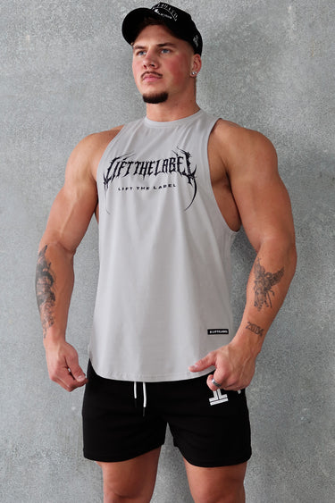 Metal Tank - Pale Grey / Black