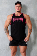 Metal T-Back - Black / Hot Pink