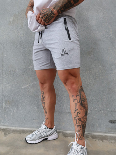 End Fit Tapered Shorts - Grey Marl / Black