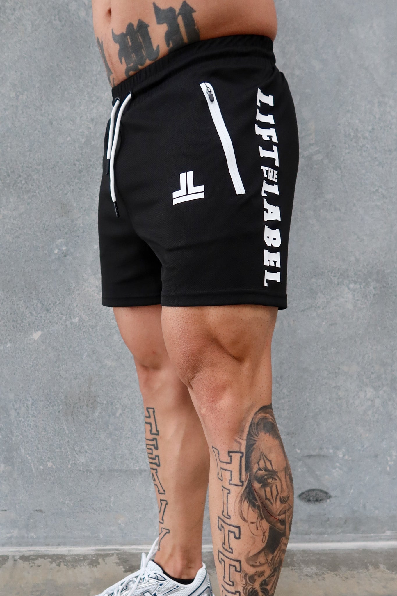 Game On Shorts - Black / White Solid Logos