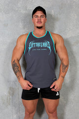 Metal T-Back - Davys Grey / Sky Blue