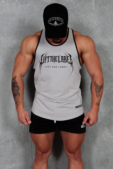 Metal T-Back - Pale Grey / Black