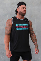 Trademark Jersey Tank - Black / Tahitian Teal / Pink