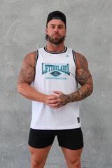 Home Jersey Tank - White / Teal