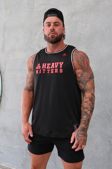 Team Hitter Jersey Tank - Black / Red / Grey