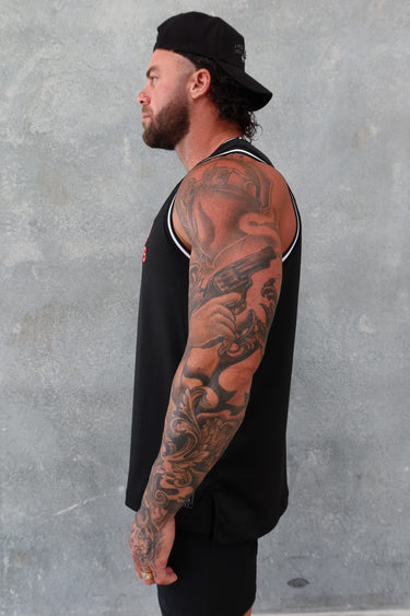Team Hitter Jersey Tank - Black / Red / Grey