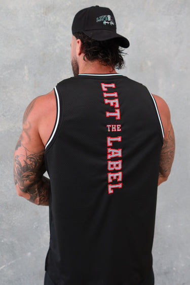 Team Hitter Jersey Tank - Black / Red / Grey