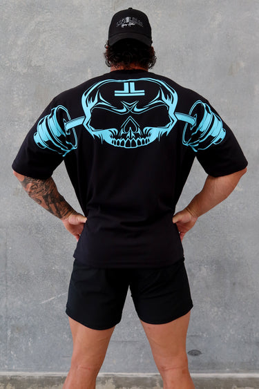 Skull Tee - Black / Teal