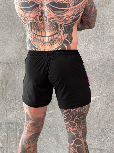 Della Squat Shorts - Black / Pink