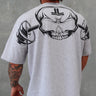 Skull Tee in grey marle, mens gym tee by Lift The Label, view 2