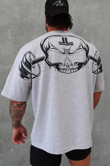 Skull Tee - Grey Marle