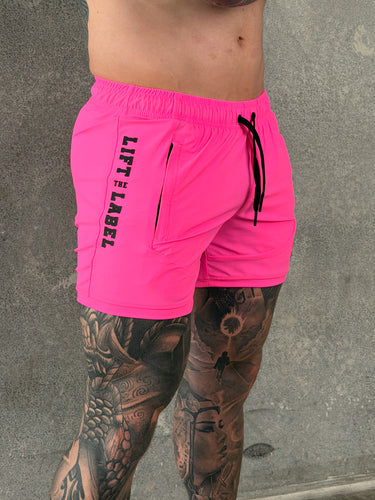 Della Squat Shorts - Hot Pink / Black