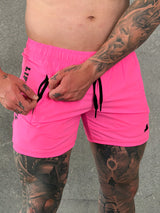 Della Squat Shorts - Hot Pink / Black