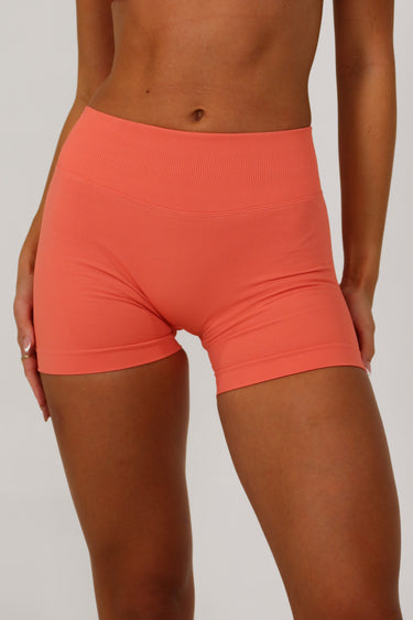 Poised Seamless Shorts - Coral
