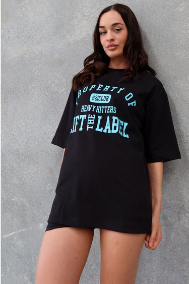 Skull Tee - Black / Teal