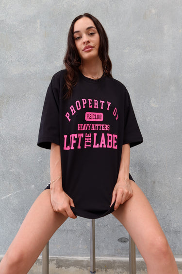 Skull Tee - Black / Hot Pink