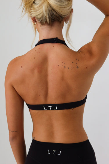 Aura Halter Crop - Black