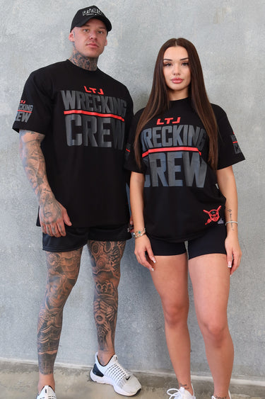 Wrecking Crew Tee - Black / Red / Grey