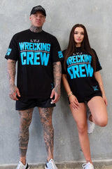 Wrecking Crew Tee - Black / Baby Blue