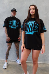 21C Tee - Black / Baby Blue