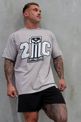 21C Tee - Stone Grey / Black / White