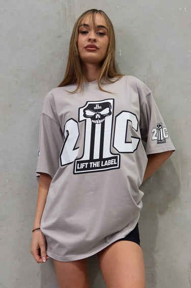 21C Tee - Stone Grey / Black / White