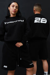 21H Signature Cropped Crew - Black / White