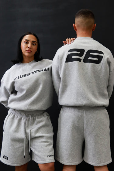 21H Signiture Cropped Crew - Grey / Black