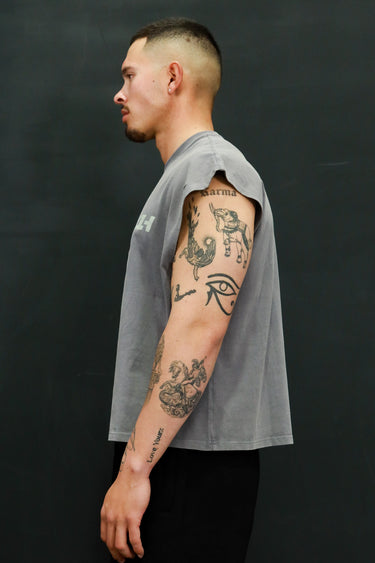 21H Cropped Tank - Washed Grey