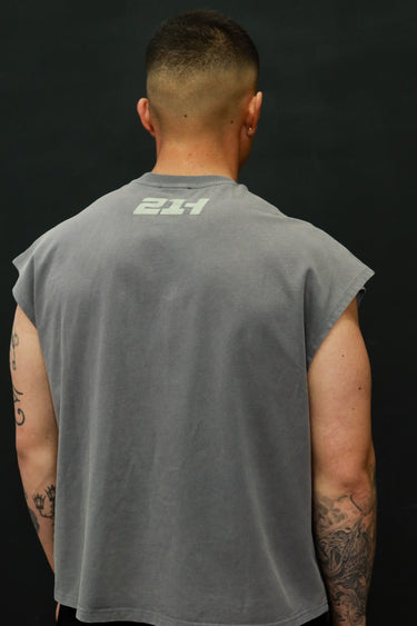 21H Cropped Tank - Washed Grey