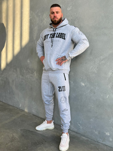 College Logo Track Pants - Grey Marl
