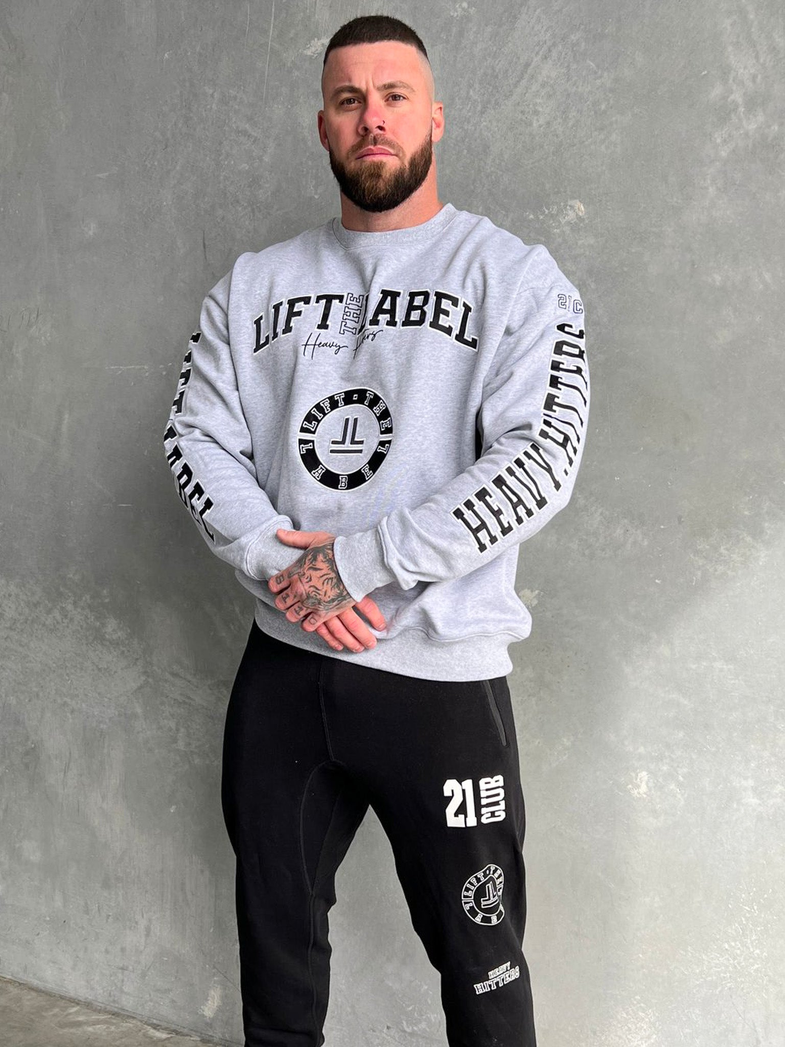 HEAVY CREWS - GREY MARL