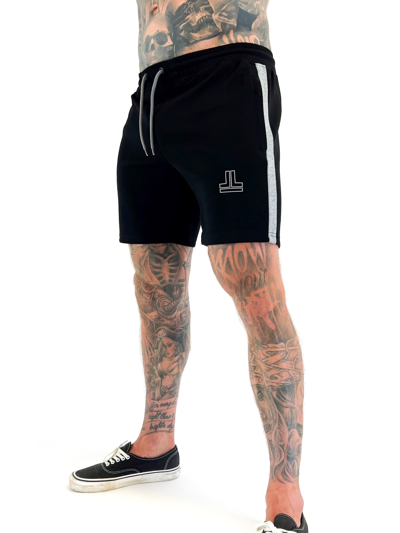 LTL Tapered Fit Shorts - Black/ Grey
