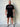 Basic Logo O.S Tee in black and pink, oversized mens gym tee by Lift The Label