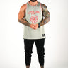 Basic Logo Jersey Tank in metal grey, mens gym tank by Lift The Label